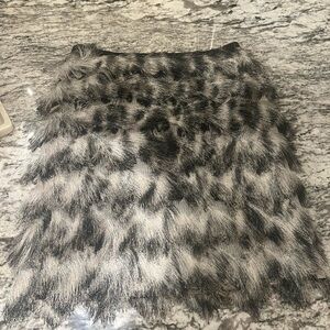 Ann Taylor Silver Gray Ruffled Mini Skirt Cocktail